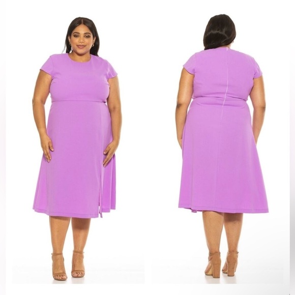 Alexia Admore Plus Size Lilac Dress - Picture 1 of 7
